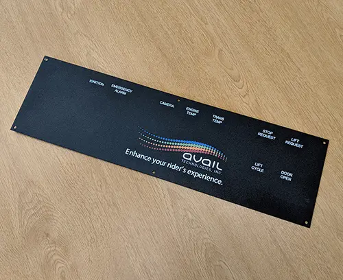 Digitaldruck auf Frontplatten.